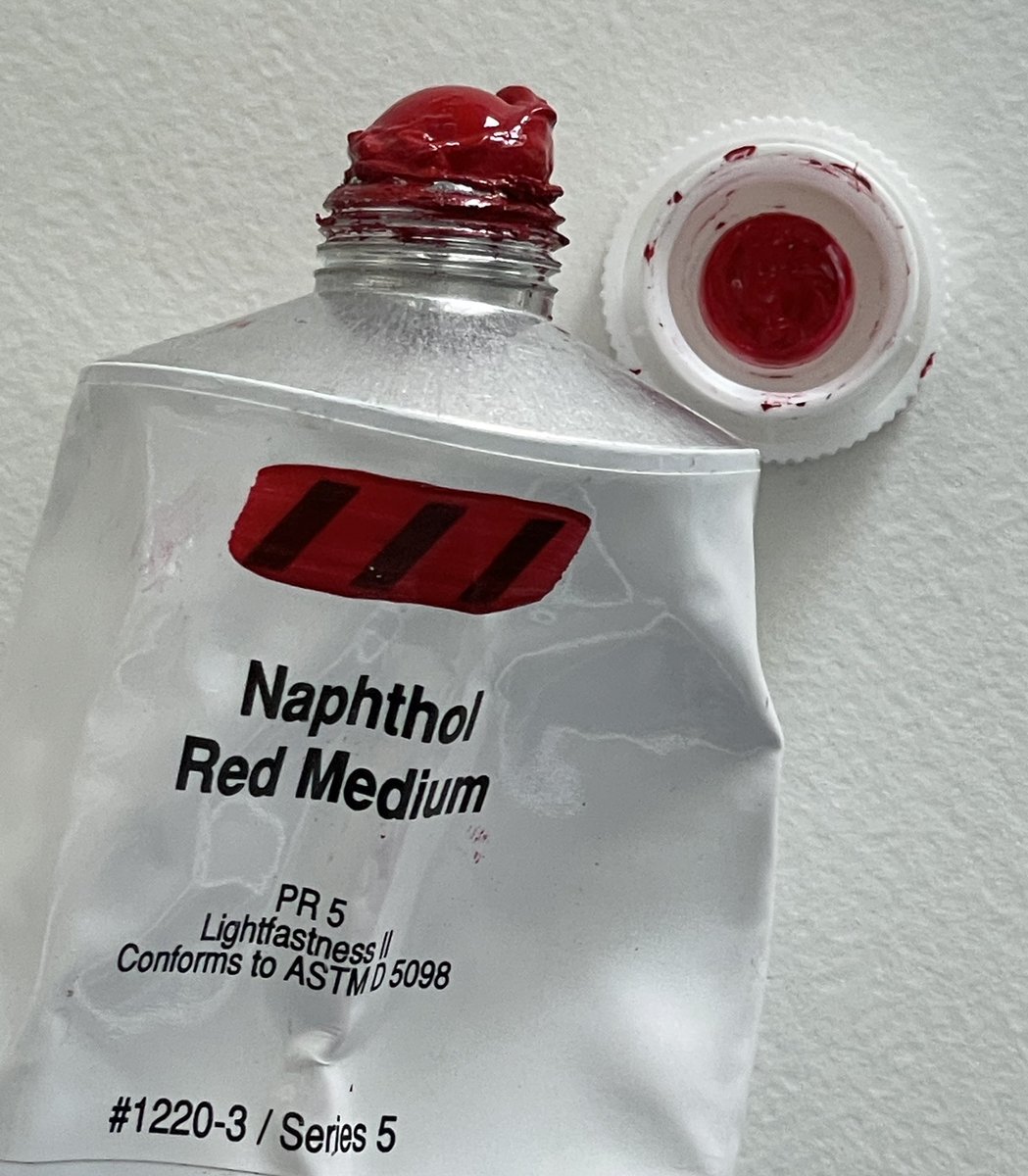 thompsonNFT's tweet photo. There’s been talk of reds - the perfect shade. I have a favorite: Naphthol Crimson is like a secret ingredient in a recipe 🔥🥘 👩🍳 #perfectred https://t.co/7aNX3mXMC4