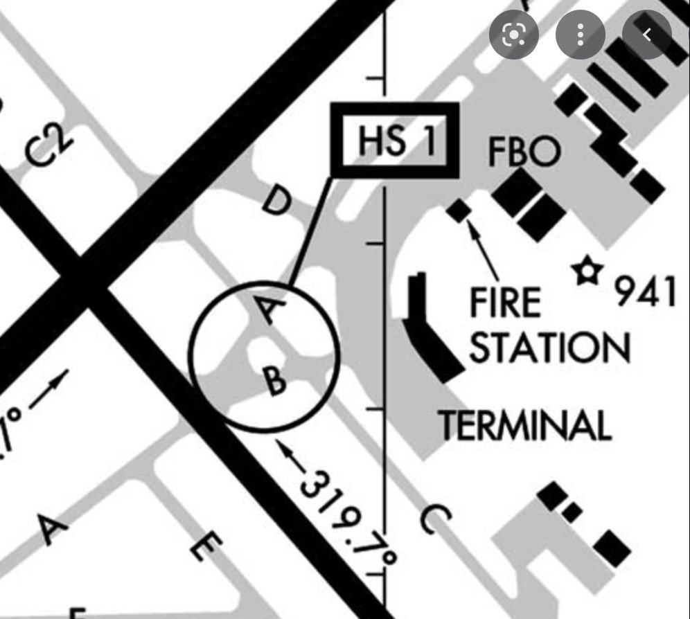 flybycharles's tweet photo. If you see "HS1" or "HS2" on your airport diagram, that means its a hot spot.

Its a taxiway to taxiway or taxiway to runway intersection that is complex or confusing. 

Be extra cautious when moving through these areas. https://t.co/78gprJseYs