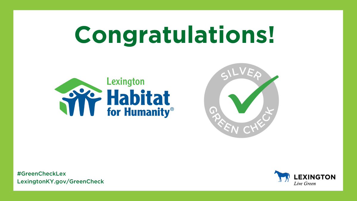 💚 <a href="/lexhabitat/">Lexington Habitat for Humanity</a>'s green initiatives include establishing a no idling policy, installing a permeable parking lot &amp; planting a pollinator garden.