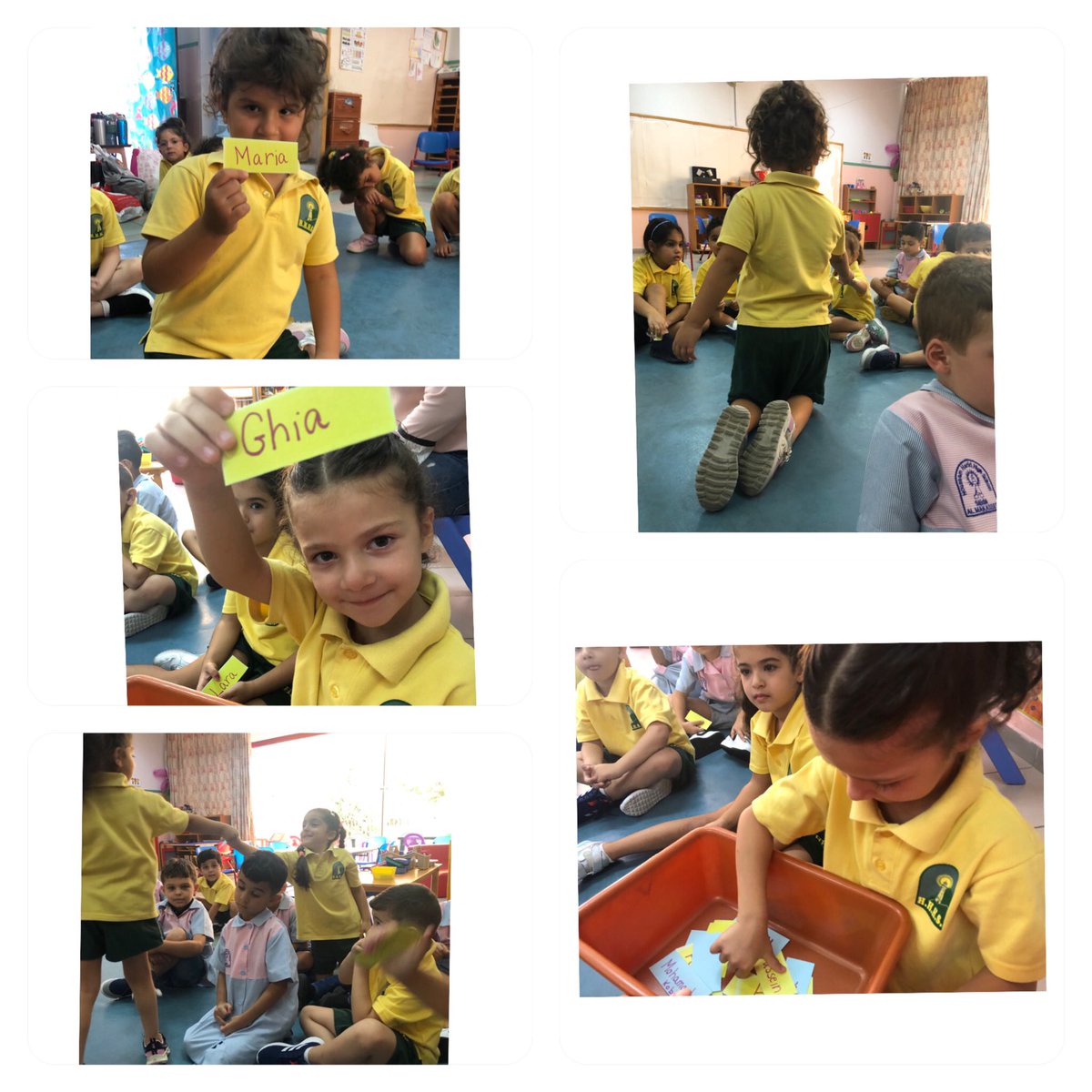 Having fun while searching for their friends’ names and guessing their beginning sounds! #literacy #Names’ initials #Letters #Sounds #KG3C <a href="/tbaassiri/">Tharwat Baassiri</a> <a href="/Hhhsinfo/">Houssam Hariri HS</a> <a href="/TawilNoor/">Noor Taweel</a> <a href="/sashgh/">Sasha Ghosn</a>