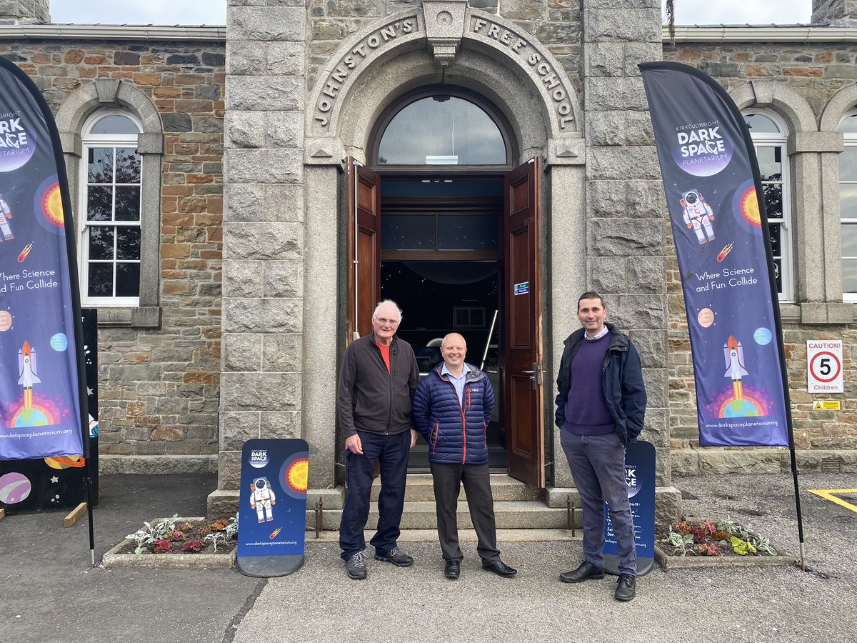 This afternoon it was great to visit <a href="/DSPlanetarium/">Dark Space Planetarium</a> with Martin McGhie, manager of the <a href="/DraxGroup/">Drax</a> Galloway Hydro Scheme. The funding provided to the GG Scheme by Drax has allowed  us to support a whole range of projects in the town, from space to squirrels, from stages to staff!