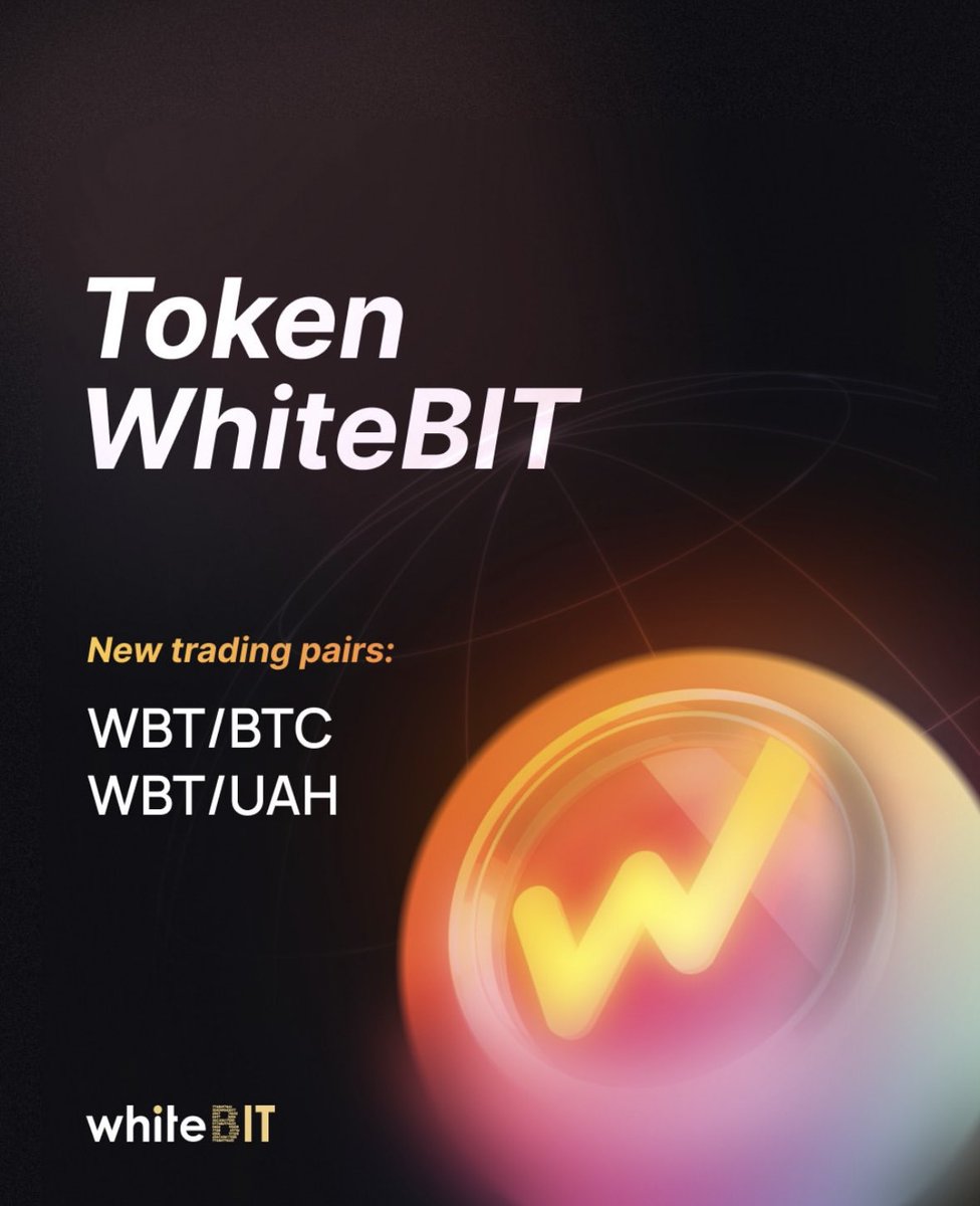 volodymyr_nosov's tweet photo. #WBT makes some noise.
New trading pairs WBT/BTC, WBT/UAH are available. https://t.co/7u9yoJWy2c