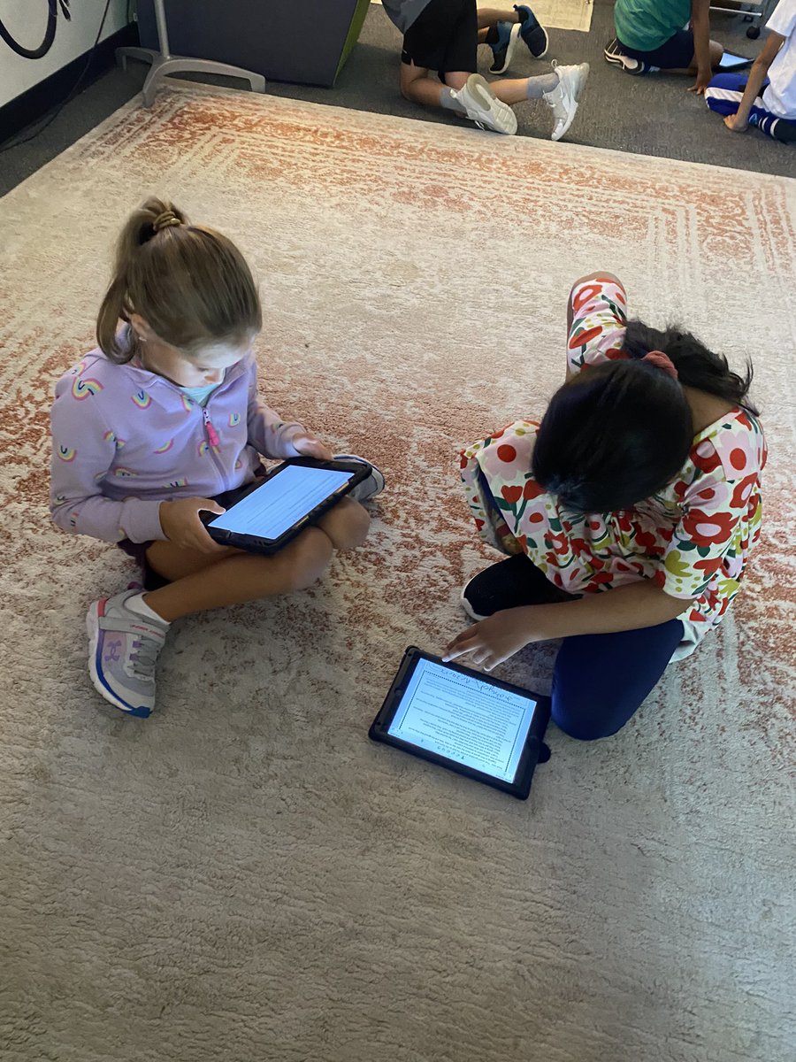 I love hearing the deep discussions and partner talking here in 4th grade! We love bouncing ideas around with one another! @DCEtrailblazers