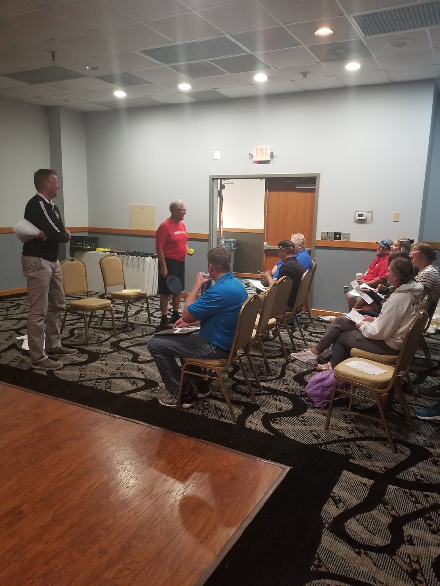 NeRecParks's tweet photo. Learning how to grow the game of pickleball at the NeRPA 2022 conference in Hastings, NE. @USAPickleball @HastingsRec19 https://t.co/u8m6J6o7jz