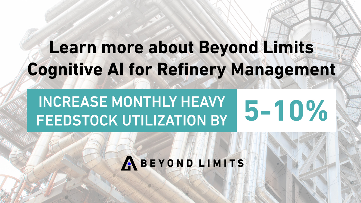 Beyond Limits Cognitive AI for Refinery Operations is designed to improve operational effectiveness and efficiency by digitizing and optimizing the human decision loop. 

Learn how we've increased our customers' refinery efficiency by 10%: bit.ly/3OlLJtJ