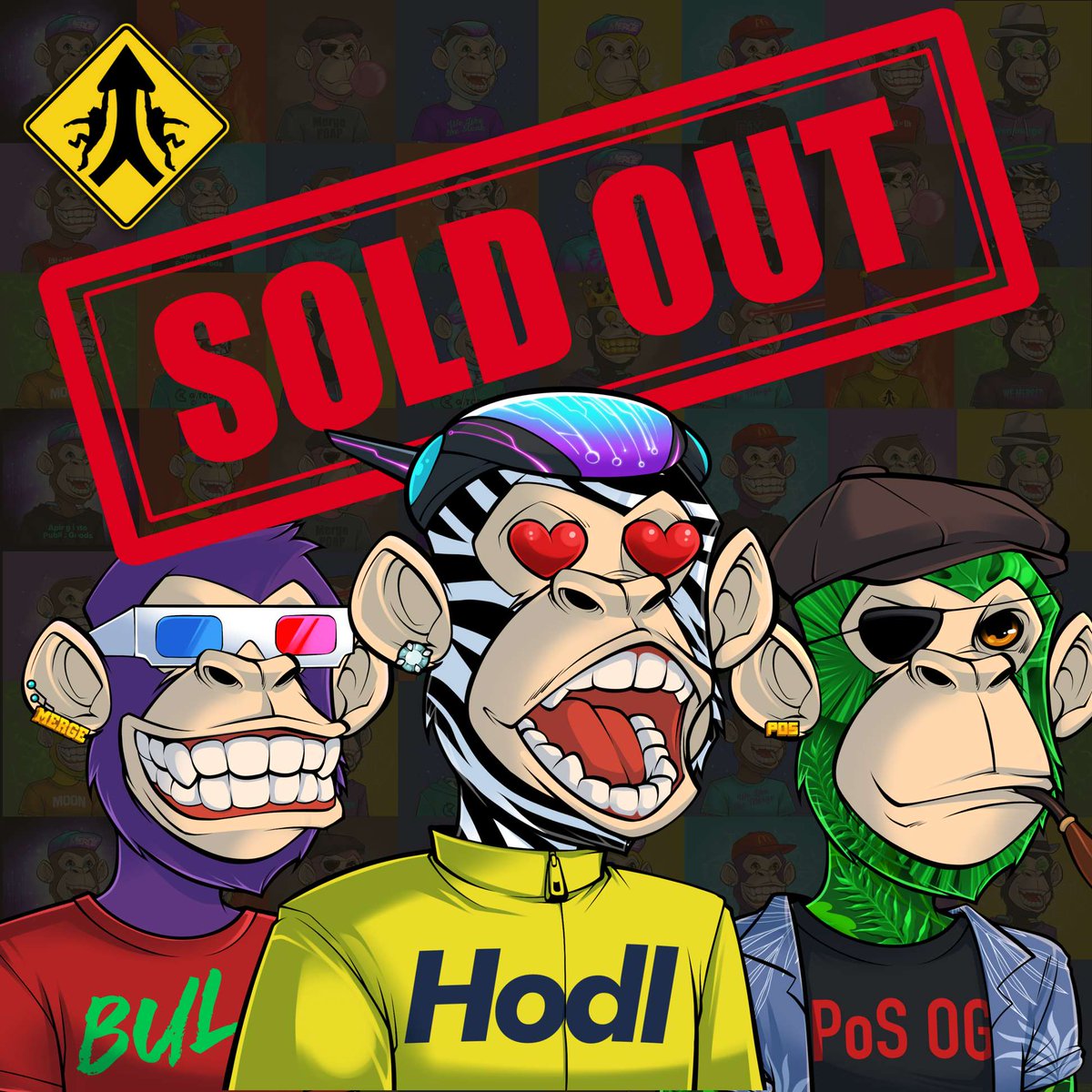 SOLD OUT!! 

Yes, you read it right! MergeApes NFT Collection is SOLD OUT!
We appreciate all the support and kudos to all the minters.

We made a big pivot yesterday and are amazed by the support. 

Selling Out was only the first step, stay tuned for updates!

#ETHMerge