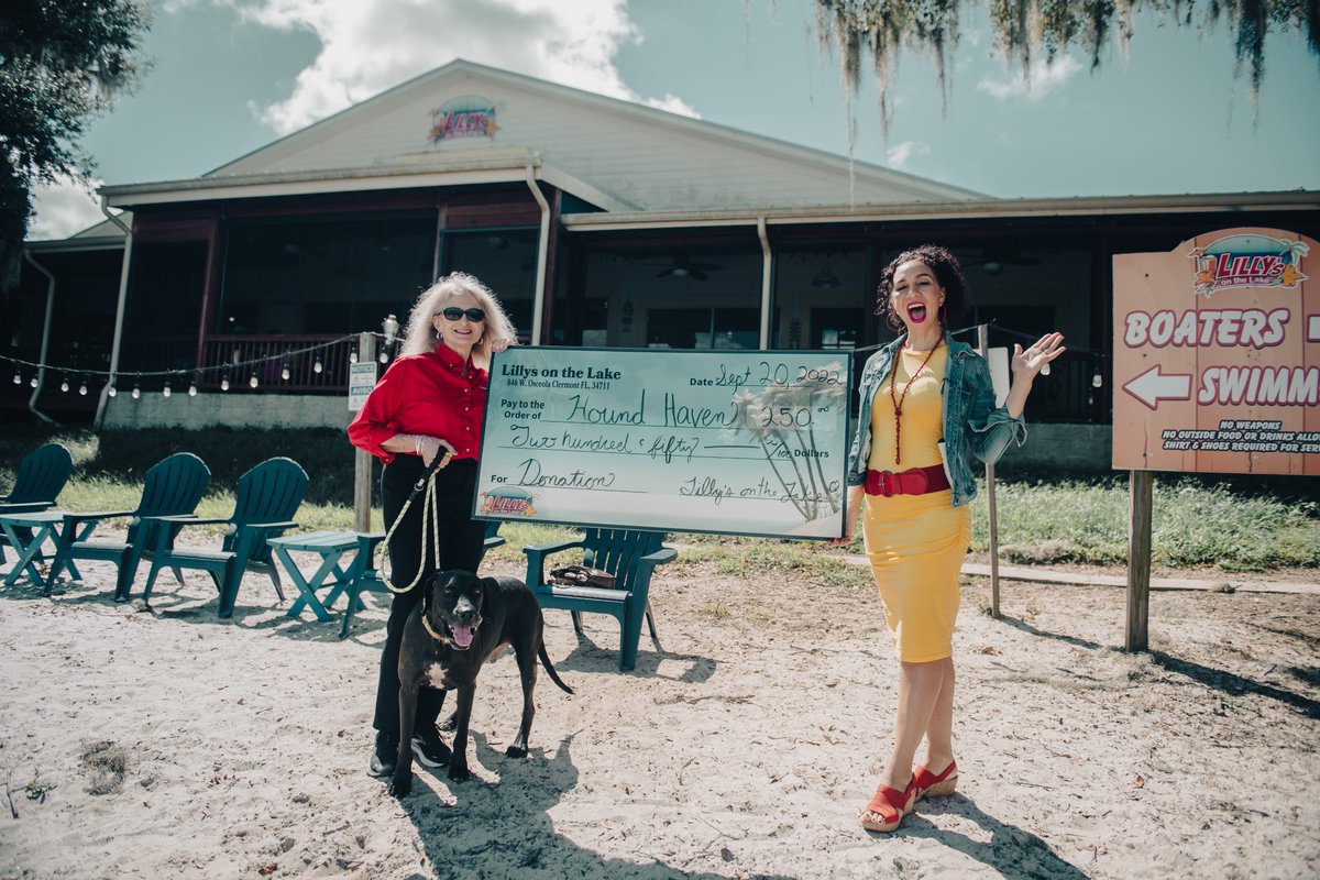 Lillys_FL's tweet photo. Thank you @houndhaven you do a great job in our community, thank you for making Lilly’s on the Lake a part of everyone! 🙌
#HoundHavenInc #donation #lillysonthelake #clermont #visitorlando #YesOrlando https://t.co/2NFPM4c0JW