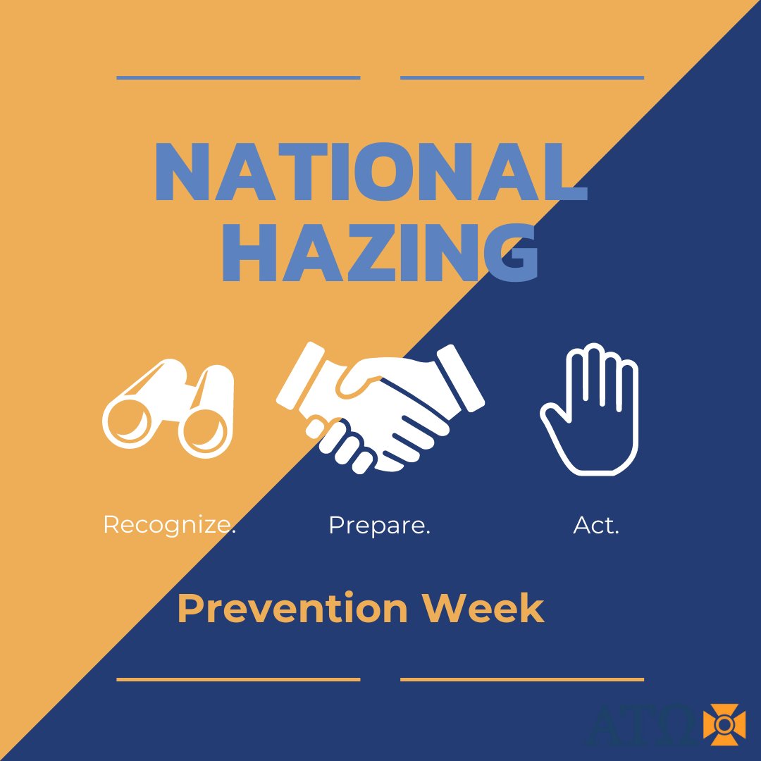 This week is National No Hazing Week and hazing has no place in Alpha Tau Omega. This week we will share resources and the importance of hazing prevention. Start by taking the pledge not to haze.