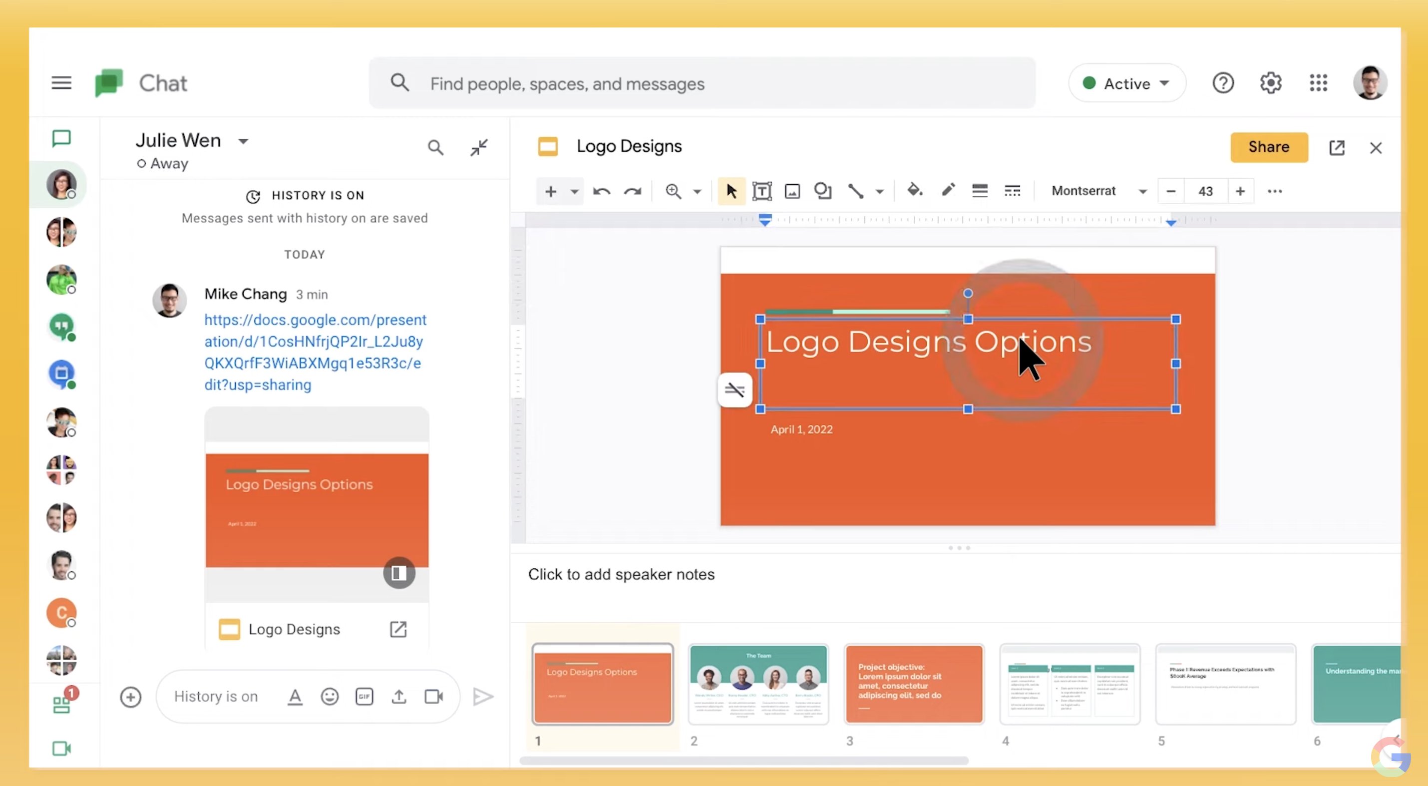 Google Docs on Twitter: "Edit #GoogleSlides from #GoogleChat in one