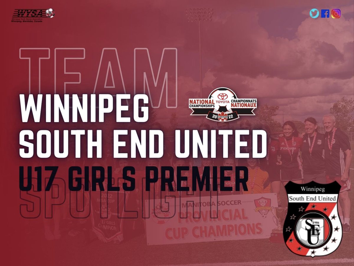 WpgSoccer's tweet photo. ⚽️TEAM SPOTLIGHT⚽️
.
The fourth and final segment of our team spotlight will be highlighting the @WSEUSoccer U16/17GPR1 Red team! They will also be representing our province during the 2022 @ToyotaCanada Club Nationals.
.
Best of luck to this team in Surrey, BC from October 5-10! https://t.co/8x7eKiprRo
