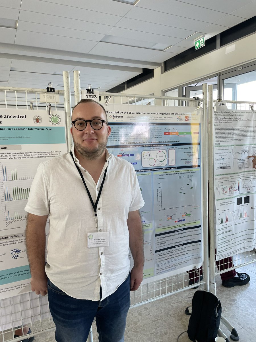 marie_ploy's tweet photo. Go to RESINFIT’S posters at the #PlasmidBiology2022 meeting. 👏Aurelien Fauconnier, Sandra Da Re and Ana Catalina Hernandez. Everything you want to know about ISCR elements, #integron regulation in #biofilm and bacterial stress  in #sepsis.  #AMR @unilim @inserm @CHULimoges https://t.co/n4gsjShxgU