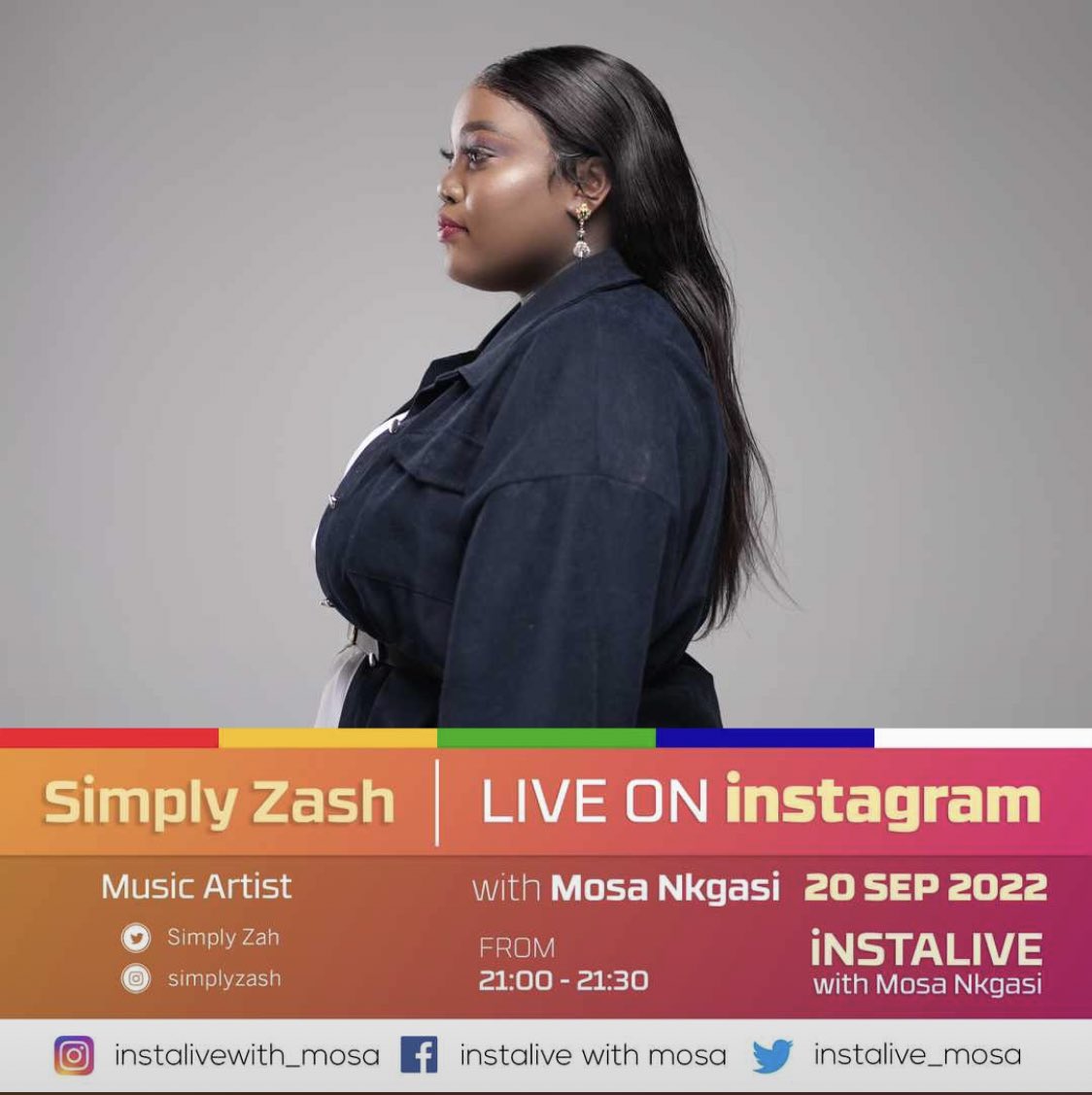 Bongie_Haemz's tweet photo. @SimplyZash will be live on IG at 21:30 tonight, let's support her by joining her Live😉😘 https://t.co/TTJilFxJg5