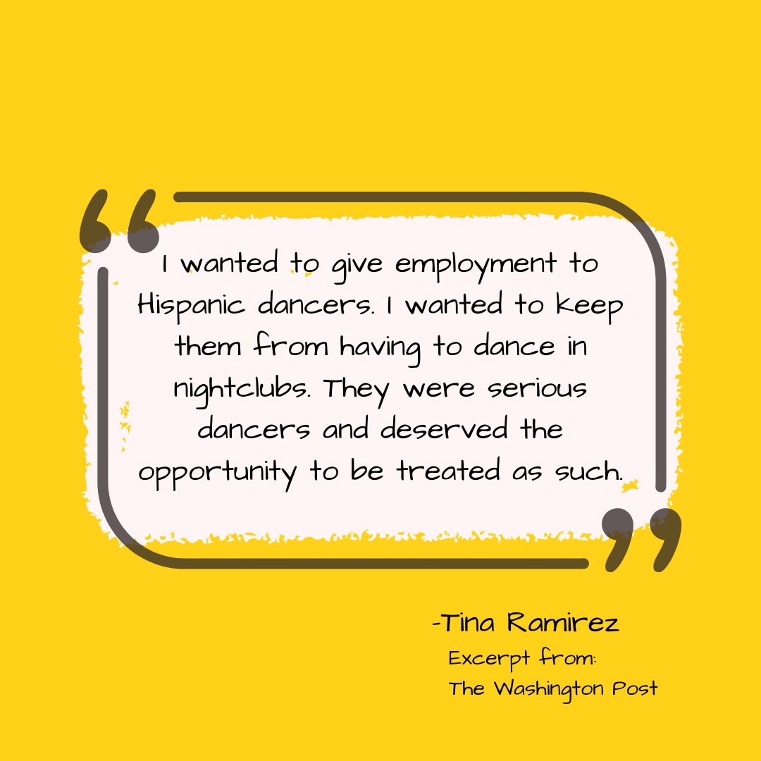 NationalDance's tweet photo. Taking a moment this #hispanicheritagemonth to highlight Tina Ramirez, a trailblazer who lit up the dance world with her magic. Read more about Mrs. Ramirez on our Facebook and Instagram pages!
#ballethispanico #tinaramirez #legend https://t.co/hFftD1NNBM