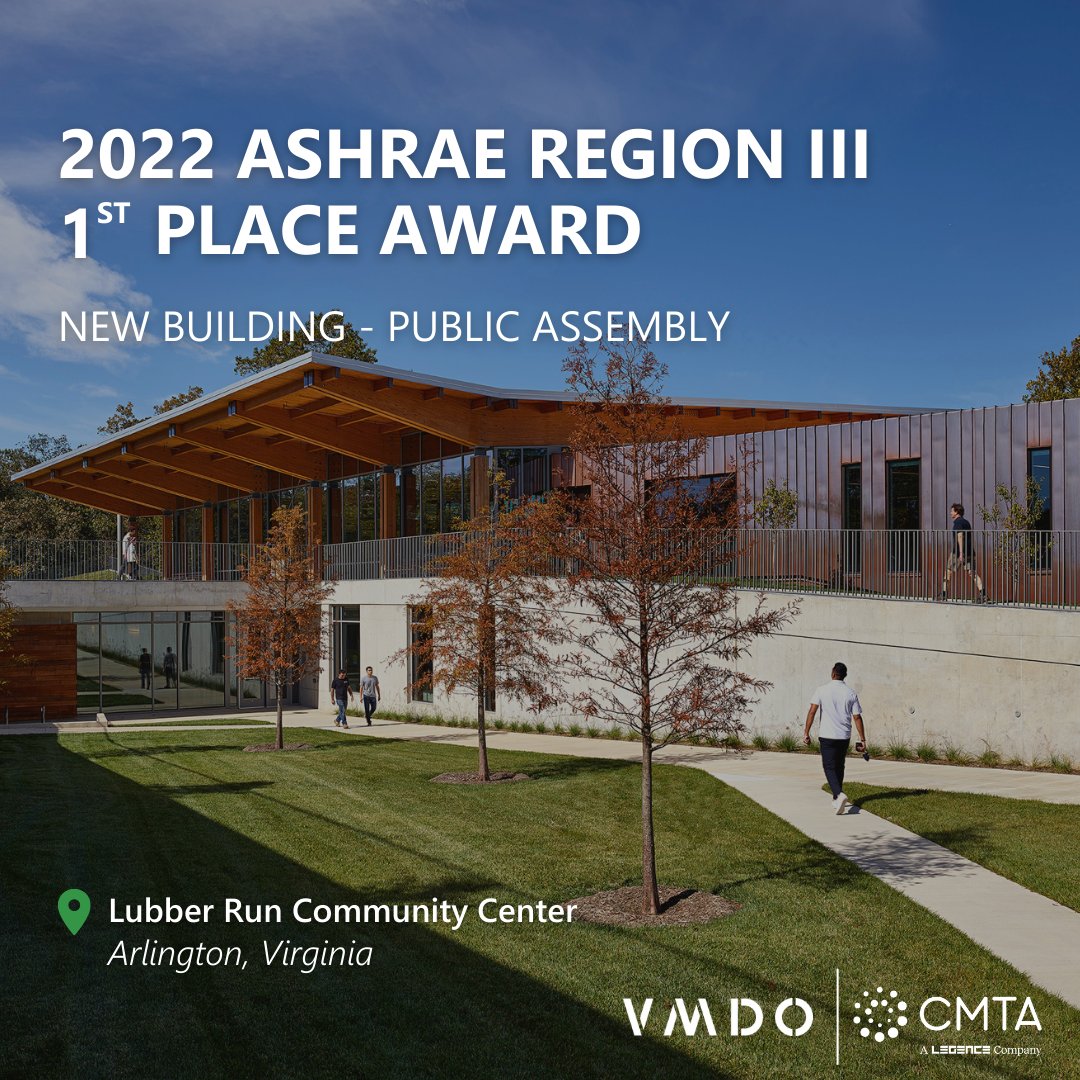 CMTAEngineers's tweet photo. Project: Lubber Run Community Center/@ArlingtonVA 
#ASHRAE region 3: public assembly/new facility   
Architect: @vmdoarchitects 

@ashraenews https://t.co/c2jycYlDxb