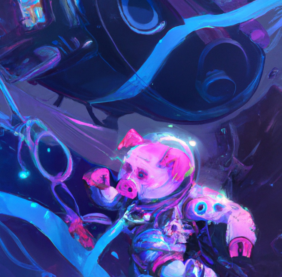 ufospigs's tweet photo. 🐷 The real Astro Pig is out there
.
.
. 
🐽 Retro art inspired by an apocalyptic world where the only surviver is the most intelligent animal: The pig
.
.
.
#nftcommunity #nftart #nft #nftartist #pigs #retroart #nftcollectors #nftartgallery https://t.co/RqZc4vHV9p