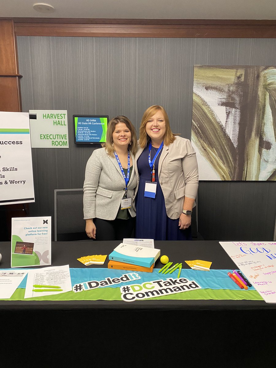 Hanging out at the #ndshrm conference today! Stop by our booth to say hi &amp; share some GOOD NEWS 😃 #2022hrreimagined #dalecarnegietraining