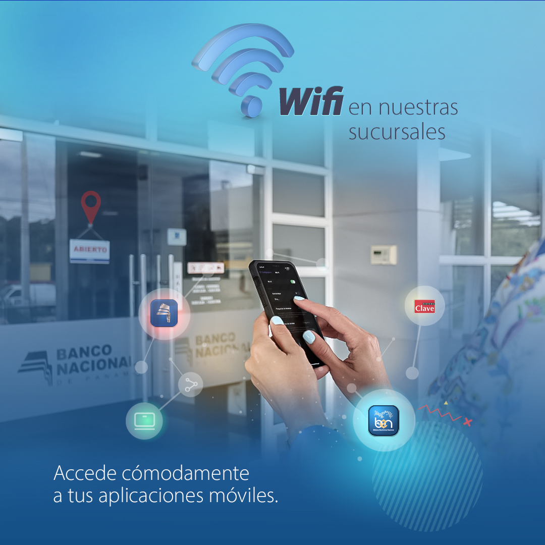 banconalpa's tweet photo. Entérate cómo adquirir nuestros productos y servicios accediendo, sin costo adicional, a nuestra red wifi disponible en cada sucursal. En Banco Nacional de Panamá innovamos para ti.
#wifi #banconalpa #data #sucursales #plandedatos https://t.co/UKiOzDQzep