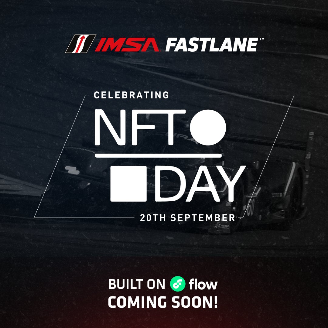 Happy International #NFTDay 🥳 from team IMSA Fastlane! 🏎💨  

⚙️ Built #onFlow 

#IMSA | #Web3 | #NFT | #IMSAFastlane | #Community