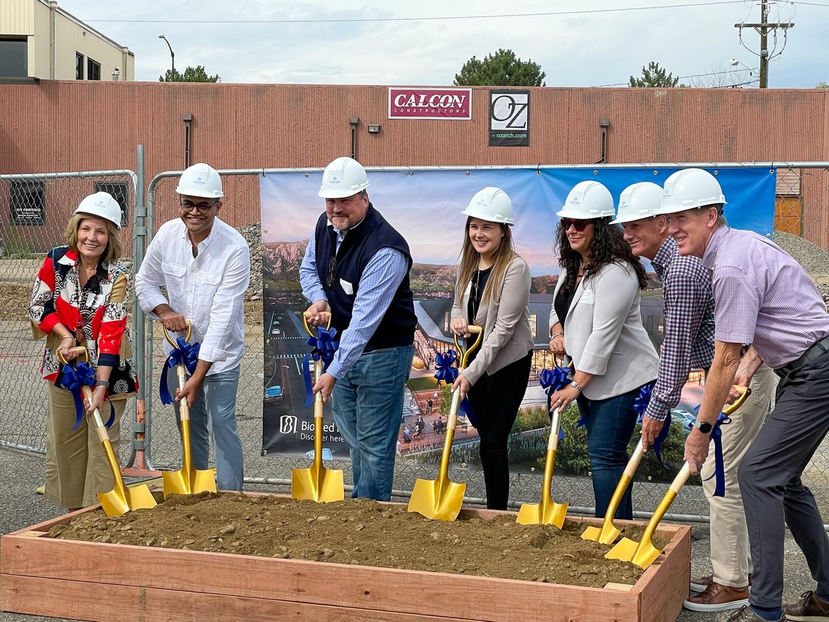 Calconci's tweet photo. Calcon is proud to announce our 5505 Central bio #lifesciences #officebuilding project has officially broken ground! Thank you to @ozarchitecture #CummingGroup, and #BioMedRealty for their partnerships on this project. #construction #bouldercolorado #groundupconstruction https://t.co/GxhPrUYapy