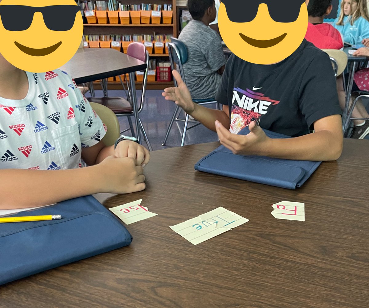 Ms_FogleEL's tweet photo. Talking Tuesday! We are working on our verbal discourse in both math and reading! #truefalsepuzzles #mathtalkingstems https://t.co/qBR6tE0SdA