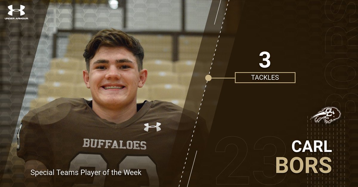 Congratulations to Senior Carl Bors for being named Special Teams Player of the Week. @BorsCarl