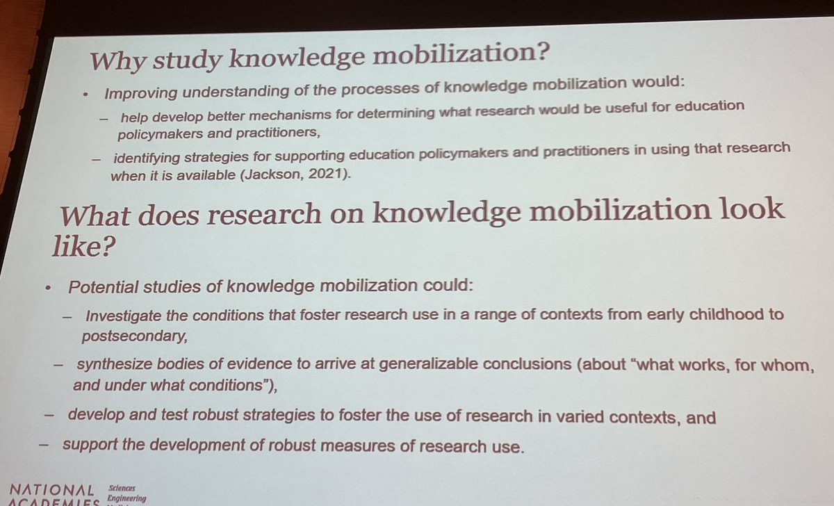 agamoran's tweet photo. Let’s place knowledge mobilization at the center of the education research enterprise: @NateJones_BU & @bpenuel explain what this means and set up breakouts w @TerriPigott & @FarleyRipple #edresearch4thefuture https://t.co/3EPyKvcltU