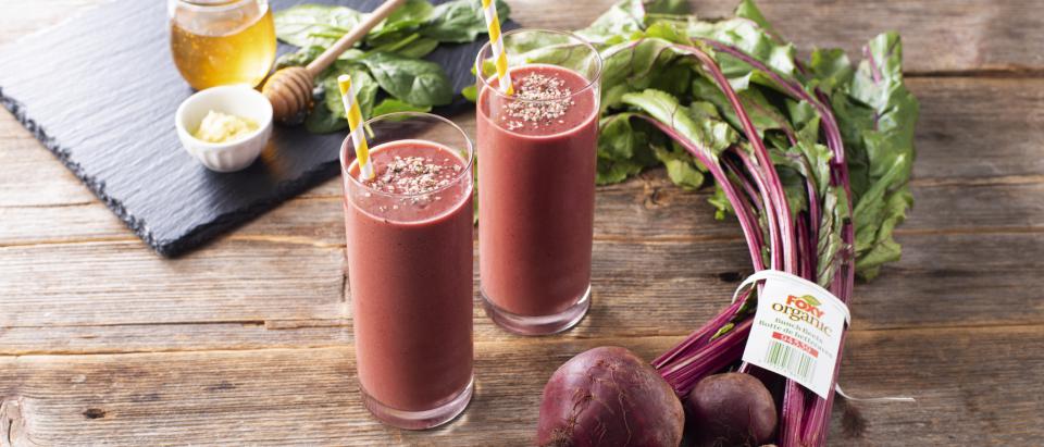 FoxyProduce's tweet image. This next recipe for #betterbreakfastmonth is a breakfast alternative, great for those busy mornings and a great way to get in your servings of fruits and veggies. 
Use this link 👉foxy.com/recipes/beet-a…  for recipe details on our Beet and Ginger Breakfast Smoothie recipe.