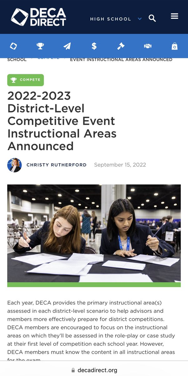NMDECA's tweet photo. 🚨Big news DECA🚨
Areas of focus are now out on the https://t.co/AXTyvia9Qk website
#wearenmdeca #iamctso https://t.co/tPS33Ub9hZ