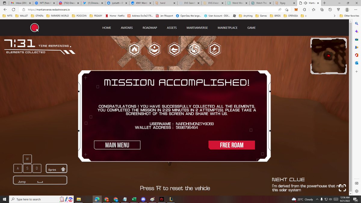 PinoyNFT27's tweet photo. IM ENJOYING THE GAME SO MUCH, THOUGH CANT FINISH IT THE FASTEST I THINK (MINE IS 2 MINUTES AND 3 SECONDS) BUT STILL IM ENJOYING REPEATING THE GAME AND CANT WAIT FOR THE FINAL GAME TO BE RELEASED...

IM NEW IN THE DC SERVER BUT ALREADY LOVING IT... 

@RedAstroWars #RAWNFT https://t.co/TAObRdOwvG
