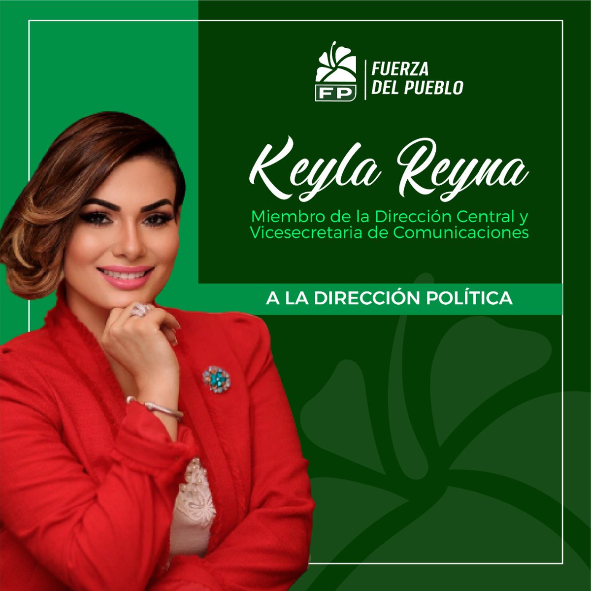 Team_KeylaReyna's tweet photo. @keylaReyna04 Ella te representará, será tu voz en la Dirección Política de la @fpcomunica. Juntos Venceremos!!
#KeylaReyna🇩🇴 #TeamKeylaReyna
#KeylaReynaEsPueblo
#MujeresALaDirecciónPolítica
#FuerzaDelPueblo https://t.co/YudSuUXqnM