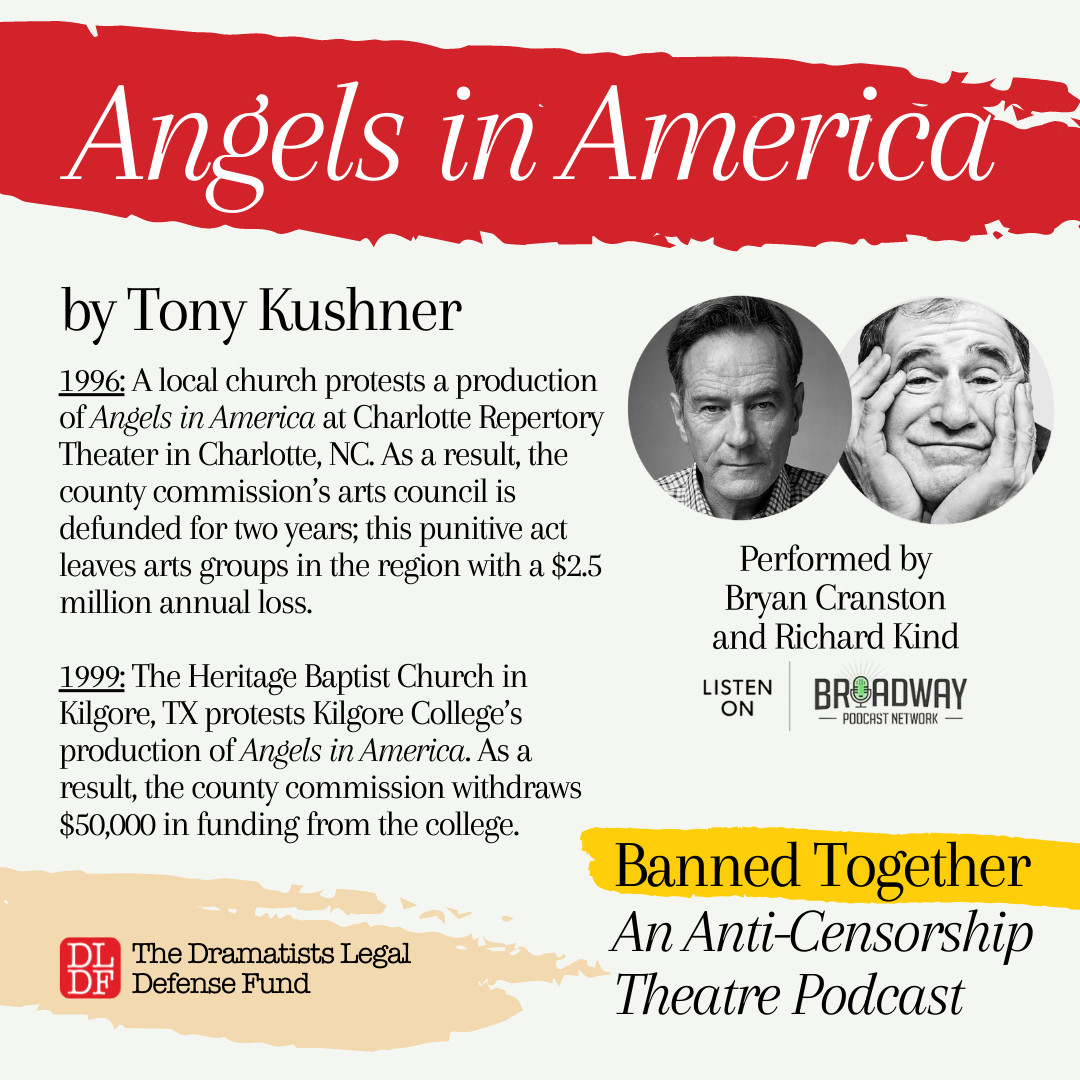 Don't miss the chance to hear @BryanCranston and @realrichardkind perform a scene from 'Angels in America' by Tony Kushner! Our #BannedTogether podcast includes excerpts from 11 shows that have been banned or censored. Download it now: broadwaypodcastnetwork.com/bpn-live-repla… @bwaypodnetwork