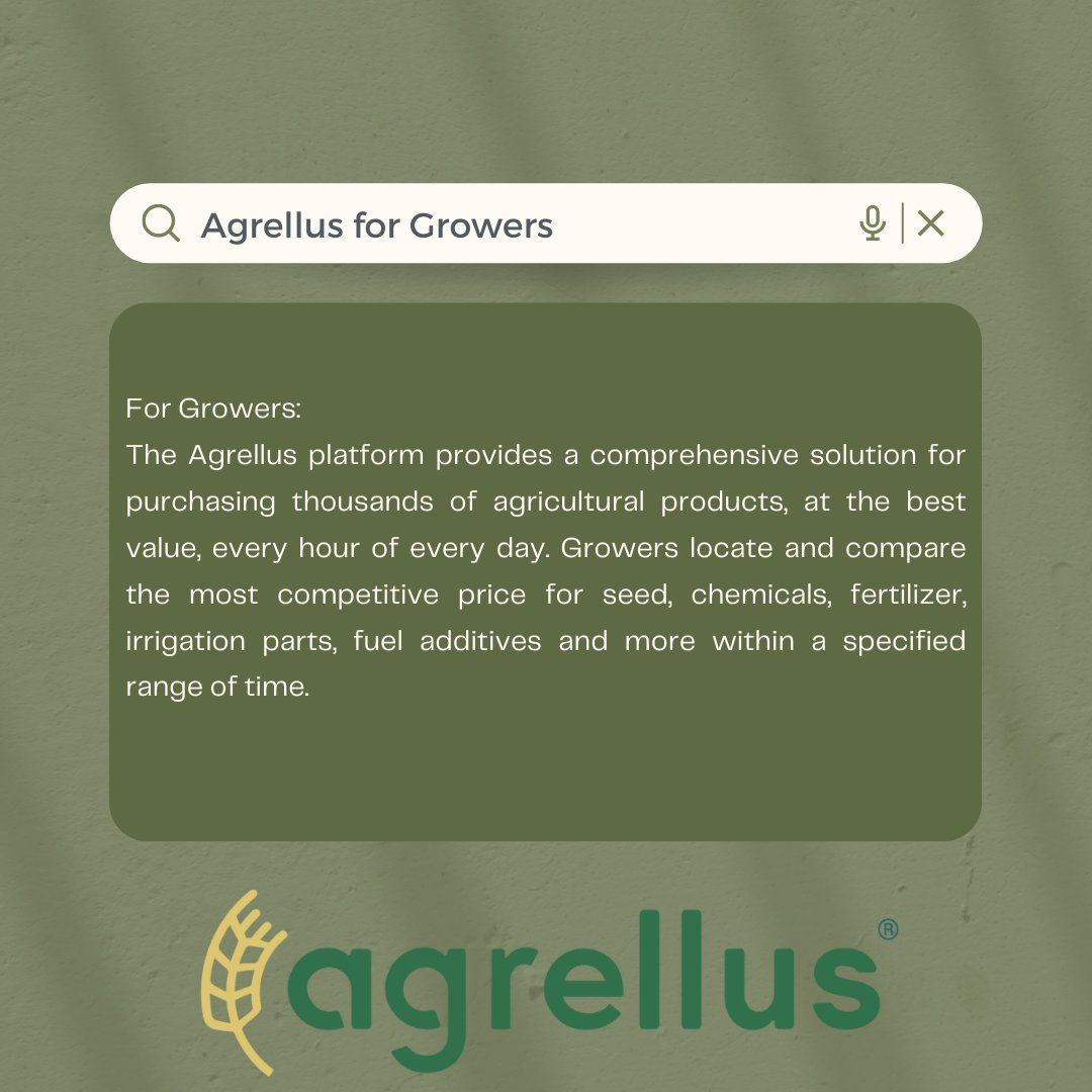 AgrellusFarm's tweet photo. Hey Farmers! Agrellus is here to help you
with your input purchases and bring #value to your
business!
#Agrellus #AgInputs #Grower #Agriculture #Community
#Marketplace https://t.co/0ln2JGecD0