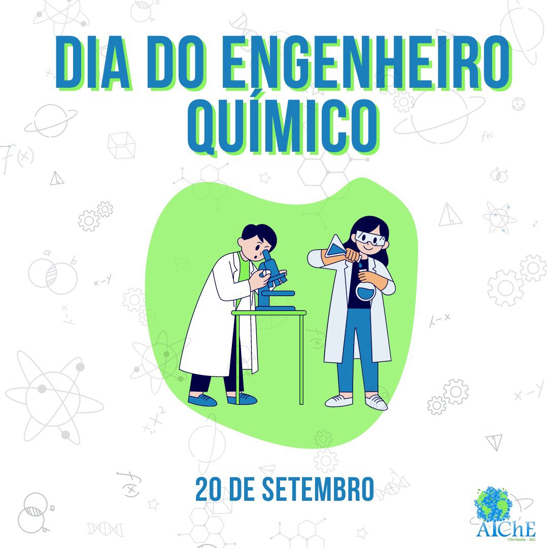 AicheUfu's tweet photo. 💚💙Eae galera, nós do AIChE- UFU viemos parabenizar a todos os profissionais da área da engenharia química e também aos futuros engenheir@s. Responsável por transformar, processar, otimizar e controlar  matérias primas em indústrias 💙💚

#engenhariaquimica #engenheiroquimico https://t.co/R27oir7Bfg