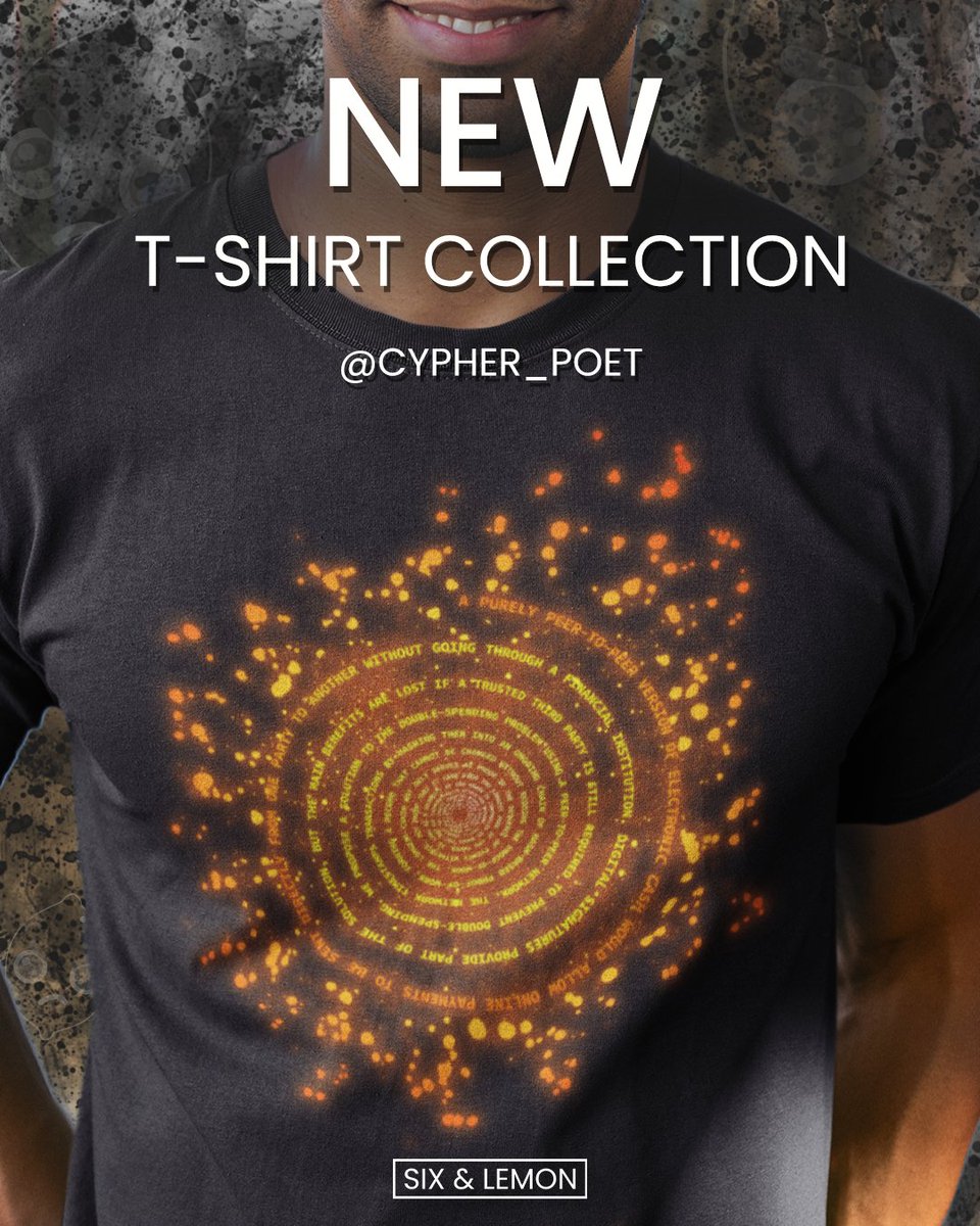 Six_and_Lemon's tweet photo. 💥 NEW GUEST DESIGNER 💥

And for our next badass designer, let us introduce @cypher_poet and his quality #opsec collection.

The family is growing! 😎
 
Join us in repping the #Bitcoin Brand! 👇

#BitcoinApparel #BitcoinSwag #RepTheBitcoinBrand

https://t.co/v5vzKBLMQD https://t.co/J2fMMEwVVV