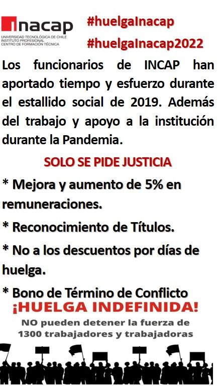 teresa_olave's tweet photo. #inacaphuelga2022 #inacaphuelga #inacapsinade #inacapnoquierenegociar https://t.co/wb4BuSLOy8