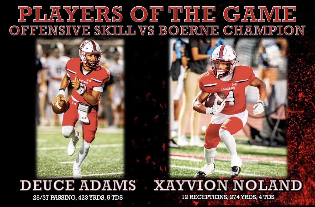 🚨 Players of the game vs Boerne Champion 🚨