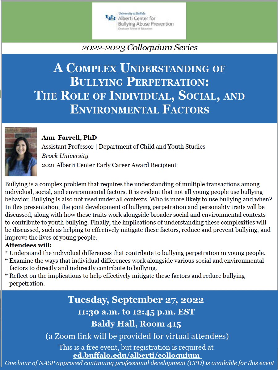 Alberti Center, University at Buffalo tweet media