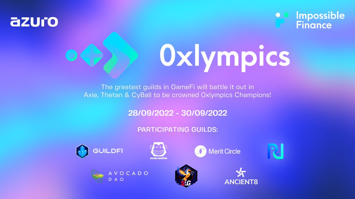azuroprotocol's tweet photo. 🔥Azuro X @impossible_  - Bringing you the Oxlympics 🔥

A couple of weeks ago Impossible Finance announced our partnership to bring you the #0xlympics 🤯

We're ready to announce what you can expect from us !

#GameFI #Play2Earn #DeFi https://t.co/3GZc8gYQw3