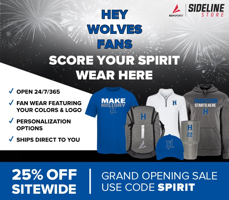 ...and we're LIVE. One month only, take 25% OFF all Hilbert High School Sideline Store purchases with code SPIRIT when you shop the latest fan wear &amp; accessories from all your fave brands. Let's GO. 💥
sideline.bsnsports.com/schools/wiscon…