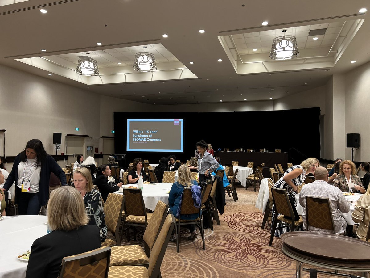 It’s not an industry event without a <a href="/WomenInResearch/">WIRe</a> event 💗

#esomar75 #womeninresearch #littlebirdmarketing