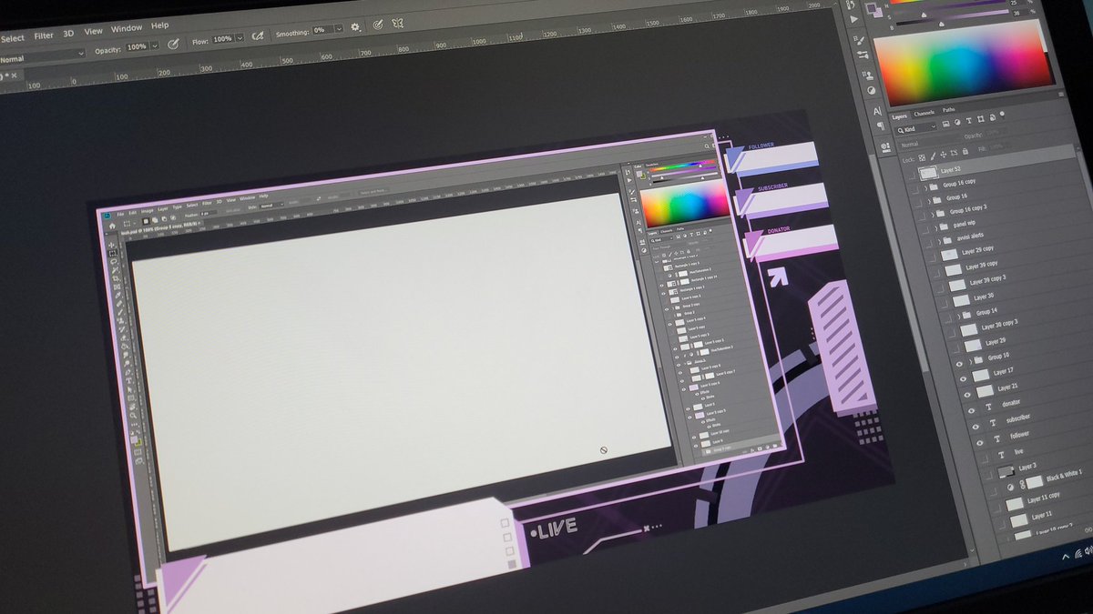kikiedesign's tweet photo. WIP of a new overlay finally! It's coming out great 😁 I'm certainly gonna use it for my streams 👀😎
.
. 
.
🏷️#WIP #TwitchStreamers #twitch #twitchoverlay #overlay https://t.co/429SzUYSM4
