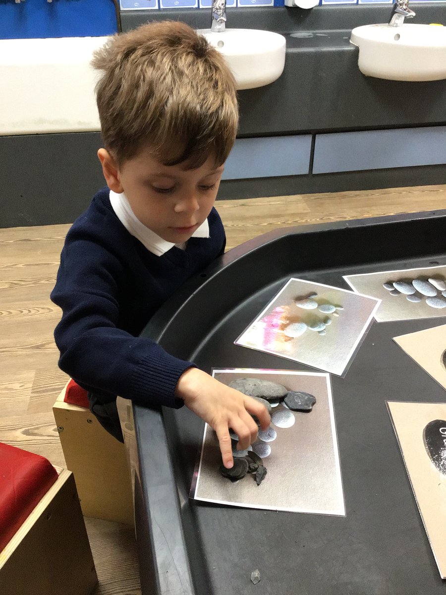 easterside_a's tweet photo. Reception have been practising the language of size in their provision areas by making pebble families. #EastersideEarlyYears #EastersideMaths https://t.co/QT9xKHe8kz