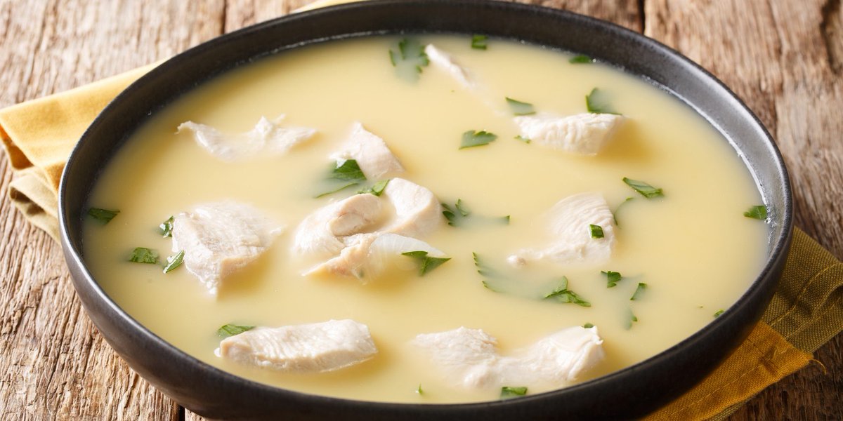 Dish of the day - Chikhirtma. This is a delicious chicken cream soup with onion, egg, Georgian spices and herbs. What you need for lunch on cold autumn days.

#gogicz, #gogiczpoland, #gogiczkrakow, #georgiancuisine, #georgiancuisinepoland, #soup, #georgiansoup, #chikhirtma