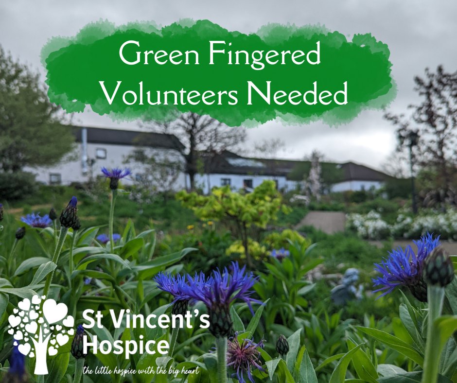 StVincentsHosp's tweet photo. We are looking for green-fingered volunteers to join our team keeping our Hospice grounds looking beautiful so that our families can enjoy them.
Fill out our Volunteer Enquiry form here https://t.co/04iDG4gkeQ and we will be in touch. 
Or check out https://t.co/sXpTVqhmtZ https://t.co/8XAYx9cAn6