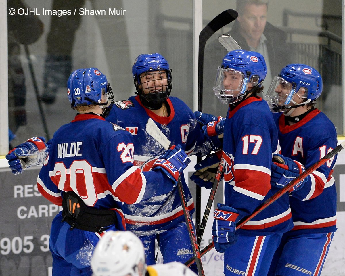byrnemuir's tweet photo. After two periods, @OJHLJrCanadiens extend their lead to 3 - 1 over @OJHLGoldenHawks @OJHLOfficial @ojhlimages @cjhlhockey @OHAhockey1 #leagueofchoice #showcase22 #followthephotogs https://t.co/oElkItVsbh