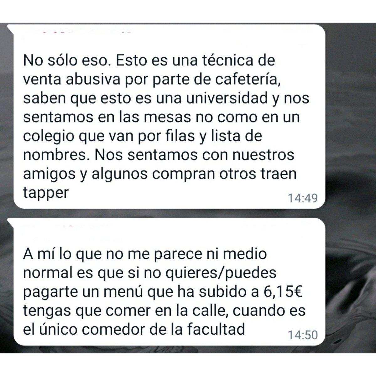 MedResignados's tweet photo. Había que traer el tema de la cafetería a la cuenta, que la verdad es que se vuelve cansino. ¿Os imagináis a toda la gente que trae comida de casa comiendo en el cuartito de los microondas?
He aquí la resignación en el chat de 4°: https://t.co/V6c97ic8W9