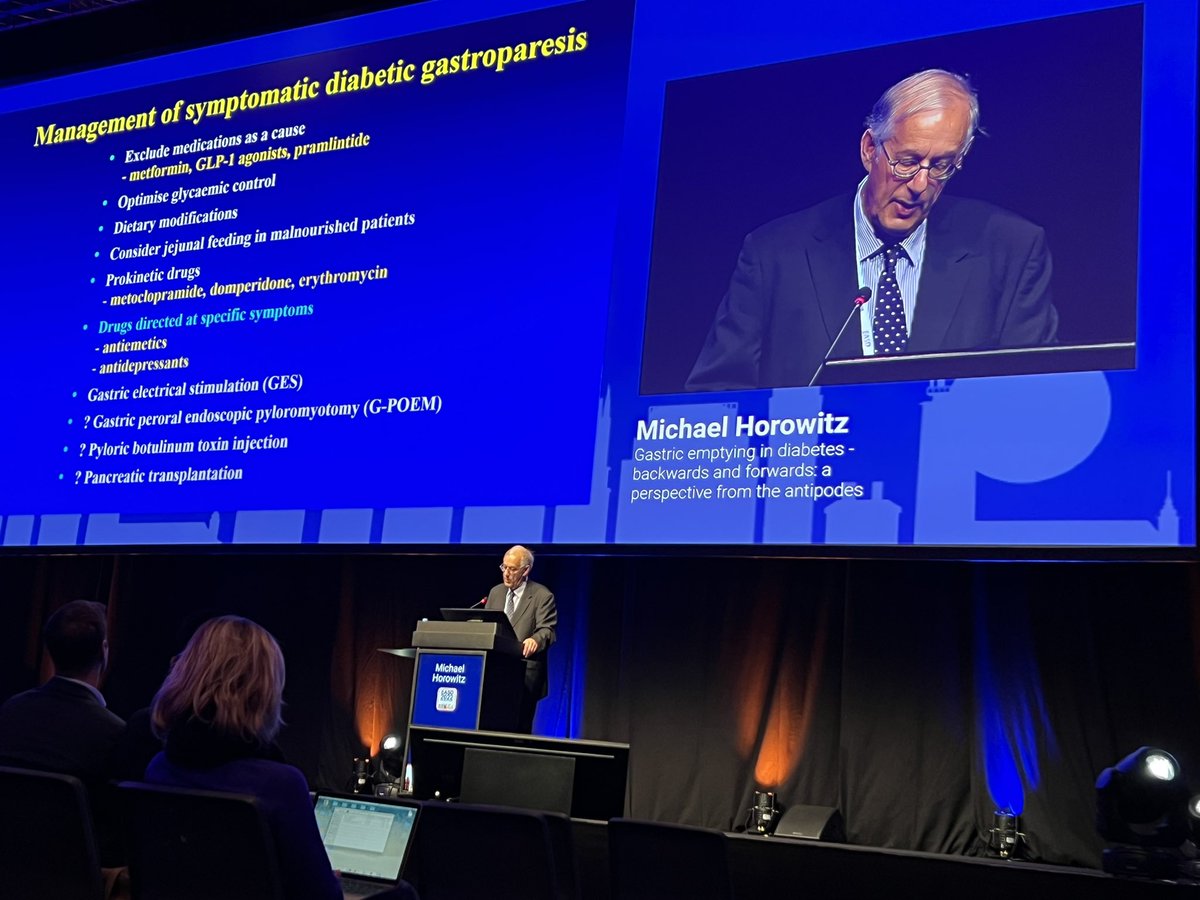 NielsEjskjaer's tweet photo. A truly grand 37th Camillo Golgi by #MichaelHorowitz at #EASD2022 -
Congrats, Michael, and thx for great contributions to clinical practice, particularly insights on GE impact on glycaemic control” and much much more.
#StenoNord #SDCN @AalborgUH @Reg_Nord #NeuroDiab2022 #EASDnews https://t.co/Iq7sxrKOob