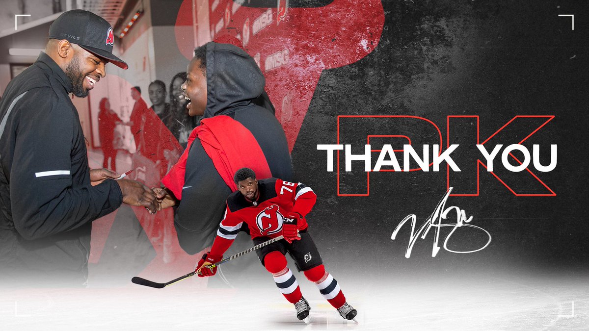 NJDevils's tweet photo. Thank you, @PKSubban1, for all you’ve done for Jersey — on and off the ice. 

Congrats on an incredible career and good luck in your next chapter! https://t.co/3V7g27tPW6
