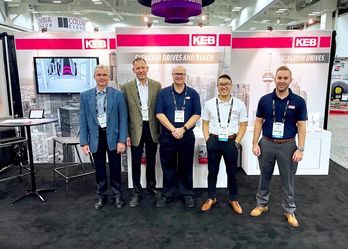 KebAmerica's tweet photo. We're at the 2022 National Association of Elevator Contractors (NAEC) show in Louisville, KY! Stop by and say, hello! 

 #NAEC #elevator #Elevatorworld #elevatorindustry #elevatordrive #kebamerica #kebautomation #NAEC2022 #NAEC22 #elevatormechanic #elevatordrives https://t.co/guYR18S7J5