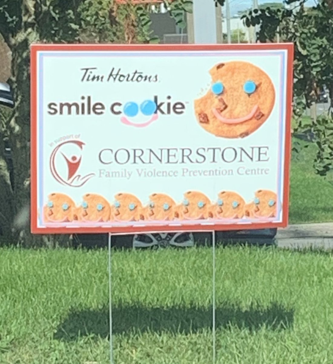 TraceyAVaughan's tweet photo. Smile it’s that time of year!  Have you bought your @TimHortons smile cookies yet?  Such a great way to support local charities and bring a smile to someone’s face!  @TownofCobourg https://t.co/oE4Sa7ZEhw